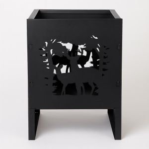 FF484  Vierkante Vuurkorf met Herten Studio